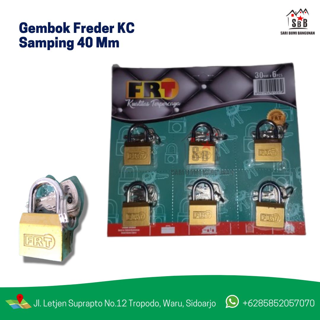 Gembok Freder KC Samping 40 Mm